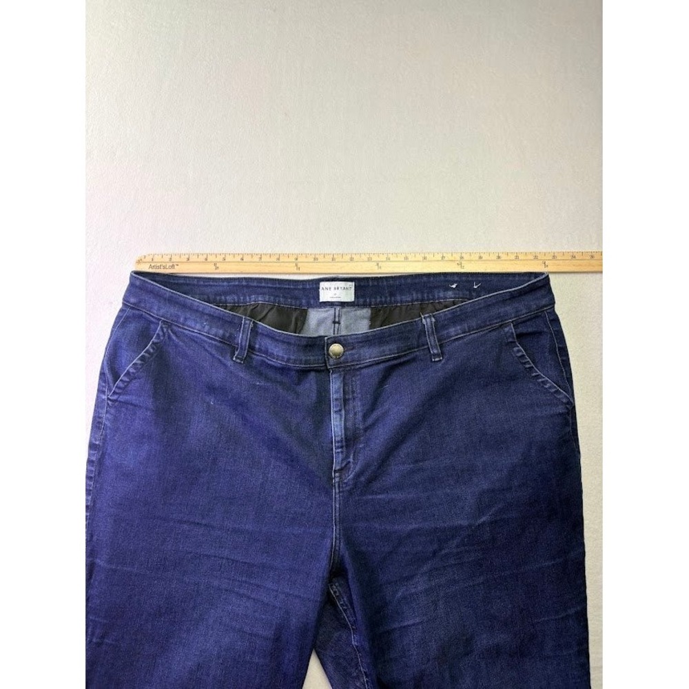Lane Bryant Slim Ankle Jeans Womens Plus 28 Blue Dark Wash Flex Magic Waistband - Picture 2 of 7